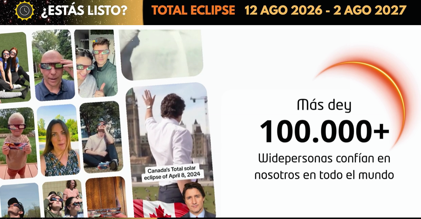 Banner promocional del eclipse con mensaje de preparación