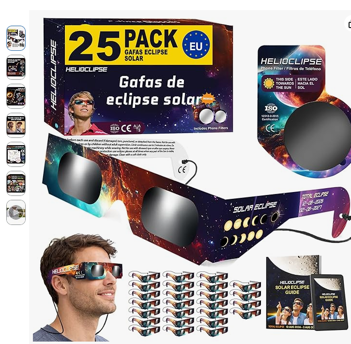 Pack de gafas homologadas para eclipse solar